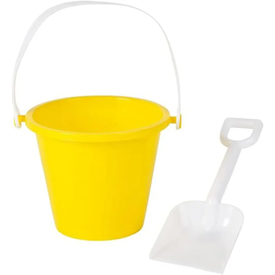 Set da gioco per il giorno della spiaggia (confezione da 3) Set da gioco con secchiello per sabbia da 4,75 pollici, 1 secchio, 1 pala giocattolo per la festa di compleanno di ragazzi e ragazze