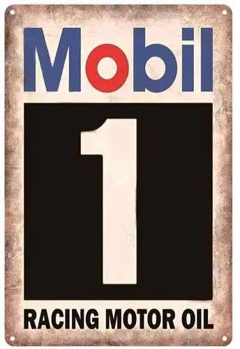 1 Racing Motor Oil Vintage Neuheit Metallschild; Wandkunst