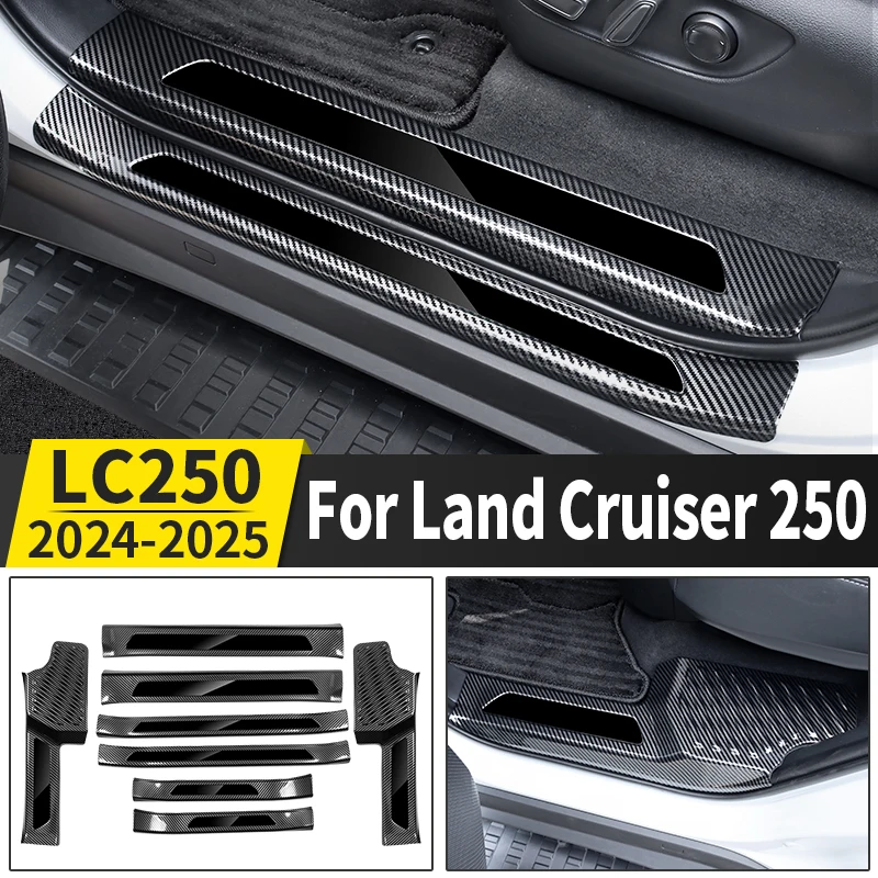 For Toyota Land Cruiser 250 2024 2025 Prado LC250 1958 First Edition Door sill protection strip,ABS plastic Interior Accessories