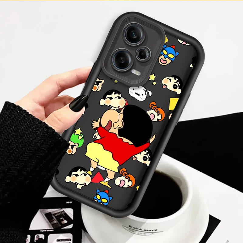 Crayon Shin Chan Cartoon Anime Eye Ladder For Xiaomi Redmi Note 13 12 12C 11 11S 10 10C 10A 9C 9A Pro 5G Soft Phone Case