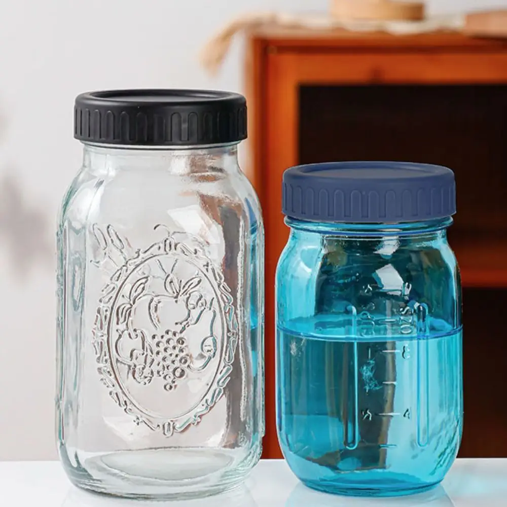 8pcs 70/86mm Mason Jar Lids Reusable Universal Wide Mouth Jar Lid with Silicone Gasket Leak Proof Bottle Cover Coffee Shop view 3