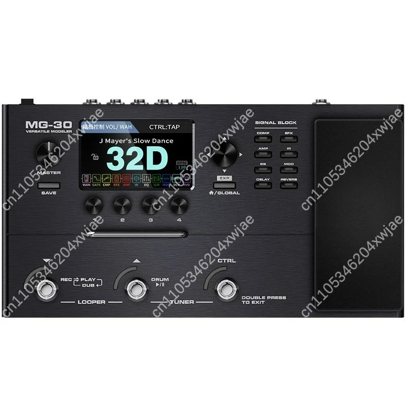 All-in-One Digital Effects Processor for Guitar Bass and Keyboard, Built-in Audio Interface Drum Machine Looper and Recorder