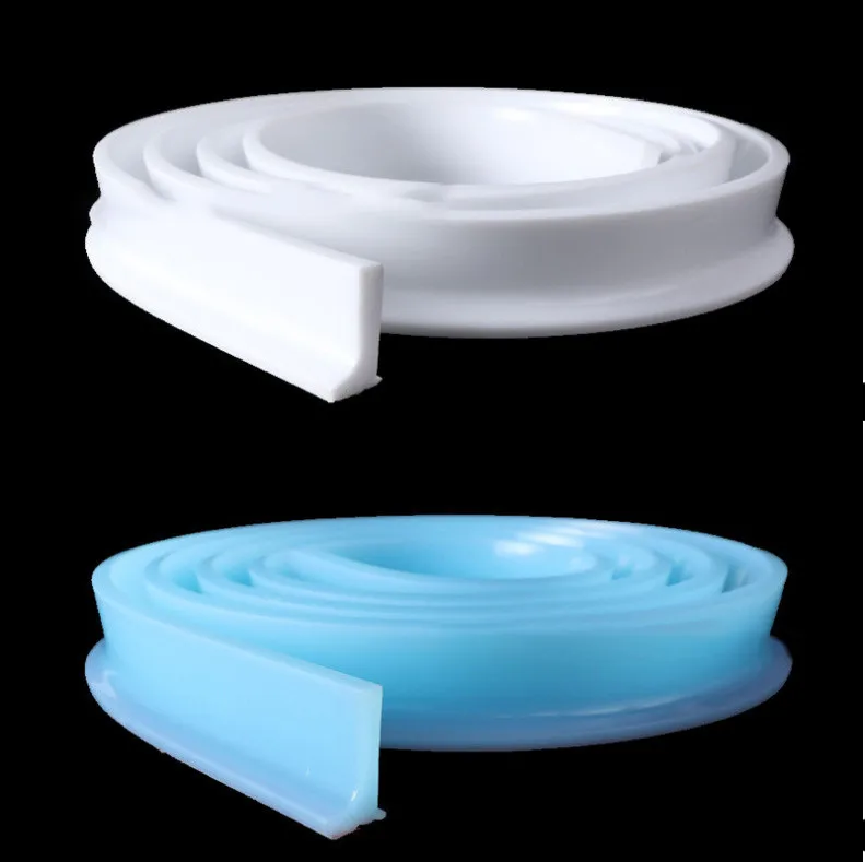 Rubber Silicone Shower Barrier Water Stopper Bathroom Waterproof Strip Water Retaining Strip Bendable Door Bottom Sealing Strip