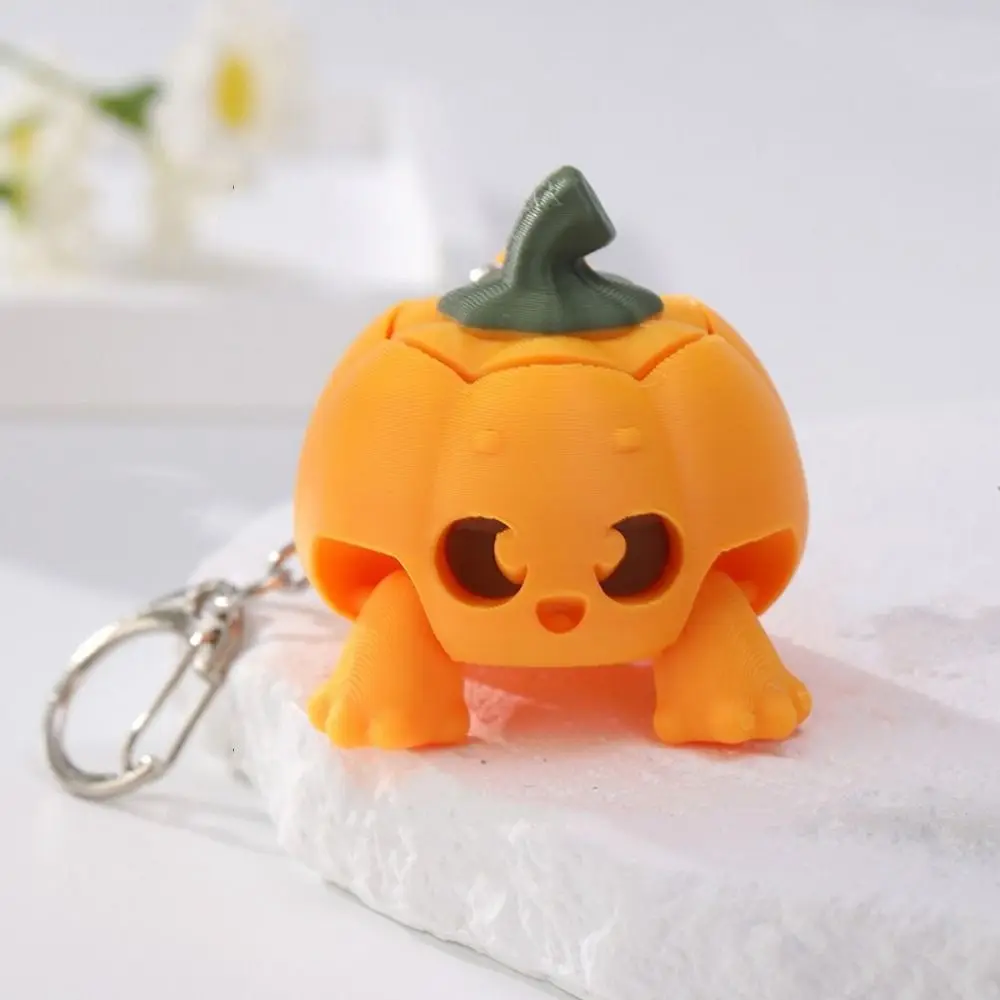Cute 3D Printed Cartoon Fidget Keychain Funny Plastic Foods Clicker Key Chain Simulation Sensory Clicker Backpack Pendant