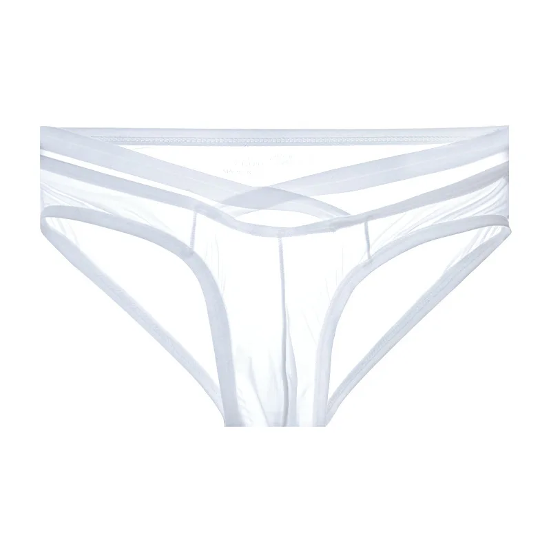 

Classic 2025 men's low-rise cross briefs fashion solid color simple AD322