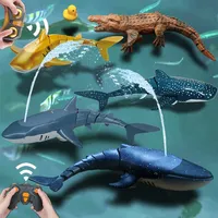 Rc Animal Robot Simulation Shark Electric Prank Toy for Children Boy Kids Pool Water Swimming Submarine Boat Remote Control Fish