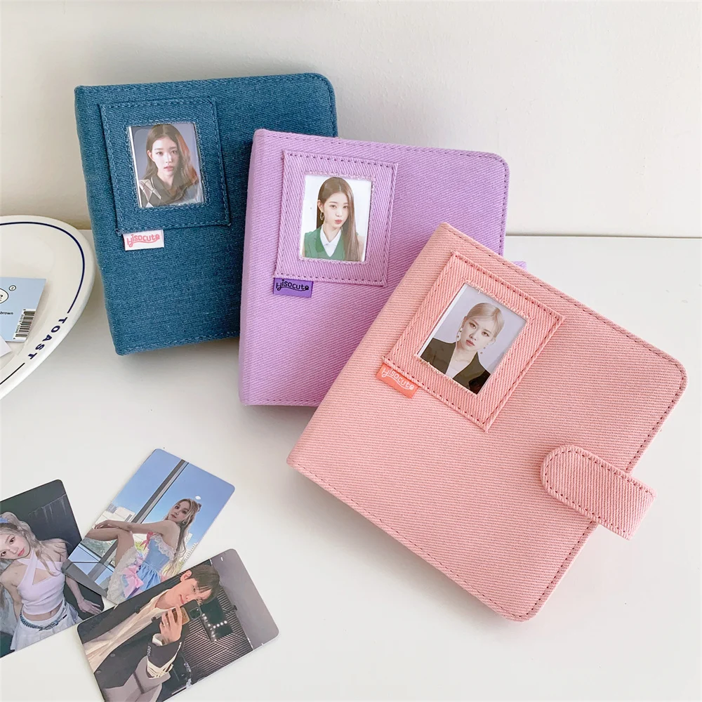 Vintage Jeans Photo Album With 10pcs Sleeves DIY Binder Photocard Holder Collection Kpop 3inch Cards Collect