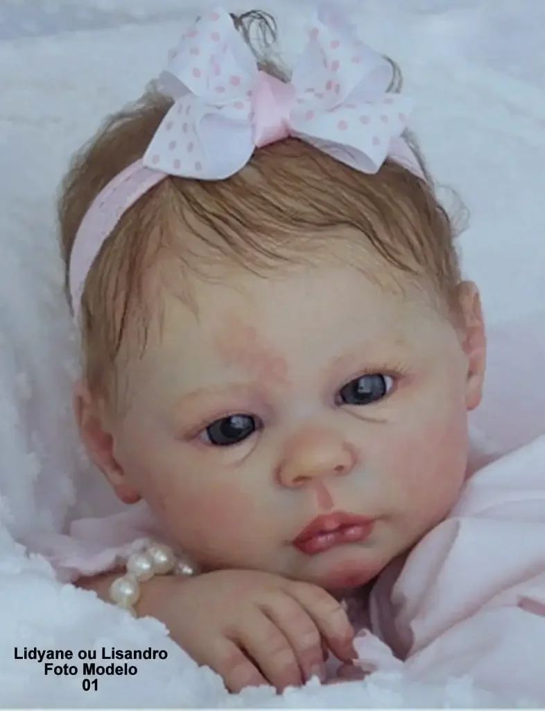 

22Inch Reborn Doll Kit Olivia Unfinished Unpainted Doll Parts with Cloth Body and Eyes Kit Muñeca Reborn Bebe Reborn Dolls