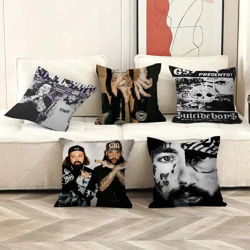 Singer S-Suicideboy Band Cushion Cover Pillowcase Upholstery Sofa Throw Pillow Home Decor Pillowcas
