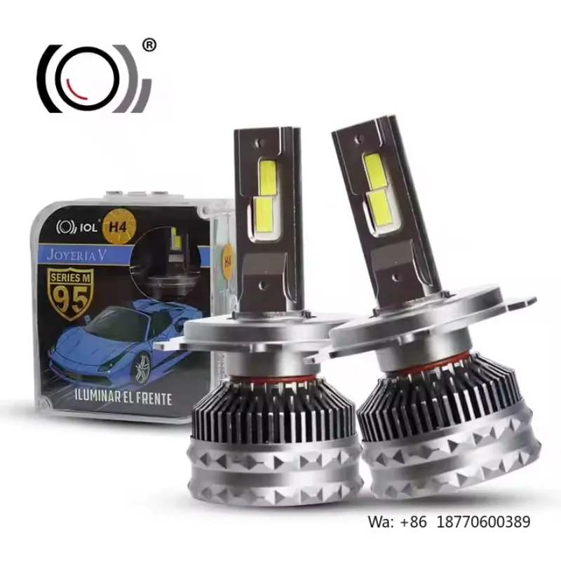 IOL High Brightness 95W Cool White H4 Car Headlight Bulb 18000lm Auto Car Lights with 6500k Color Temperature New Condition