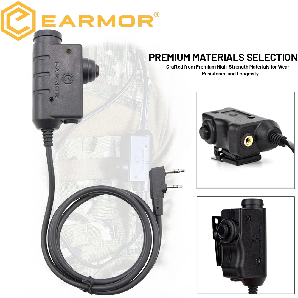 Tactical EARMOR M51 PTT Adapter Communication Headset Adapter Due To The Connection of M32/SE32 Tactical Headset