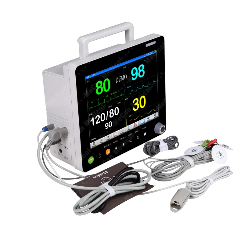 

Medical Portable Remote Multi Icu Patient Vital Signs Monitor With Trolley