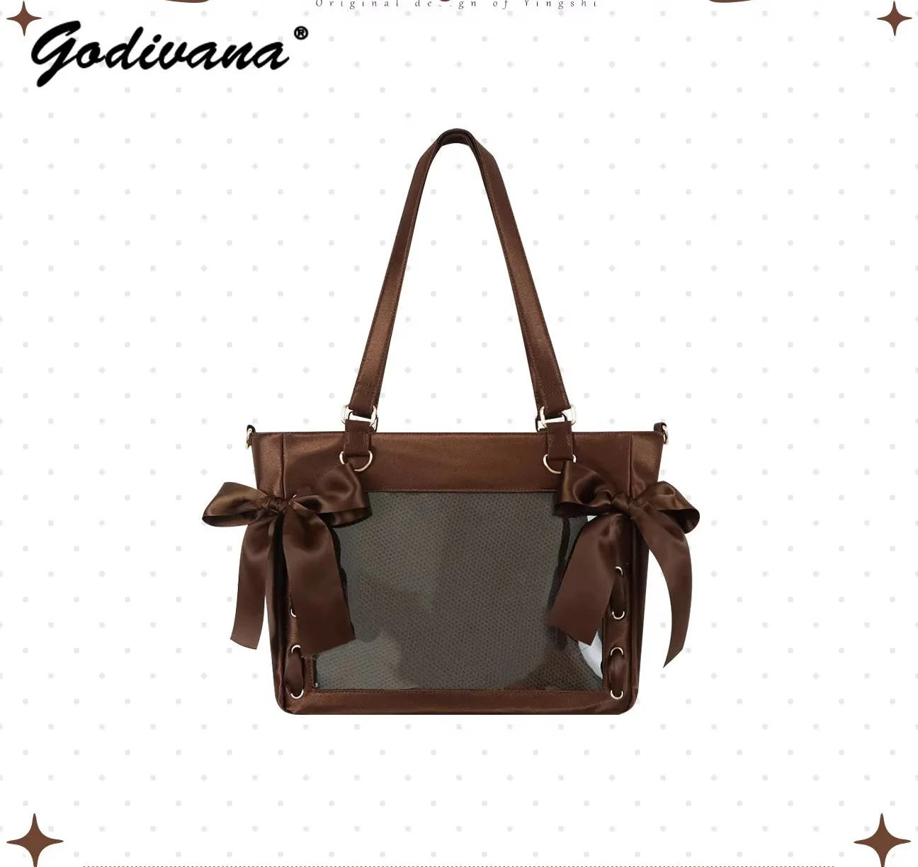 Original Large Capacity Satin Ita Tote Bag Female Girls Single Shoulder Bag Kpop Fandom Display Anime Commute Ita Bag