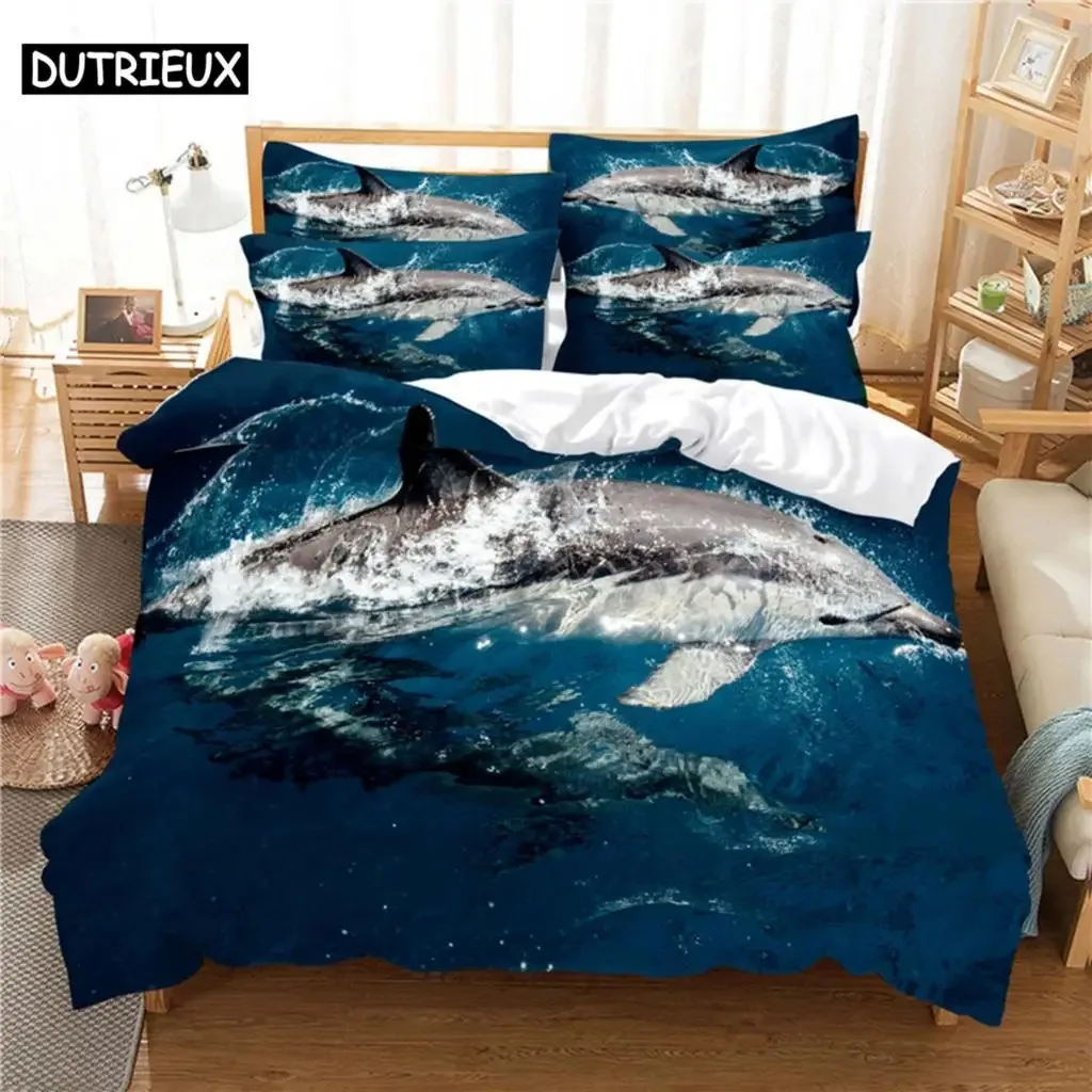 

Dolphins Bedding Set Duvet Cover Set 3d Bedding Digital Printing Bed Linen Queen Size Bedding Set Fashion Design