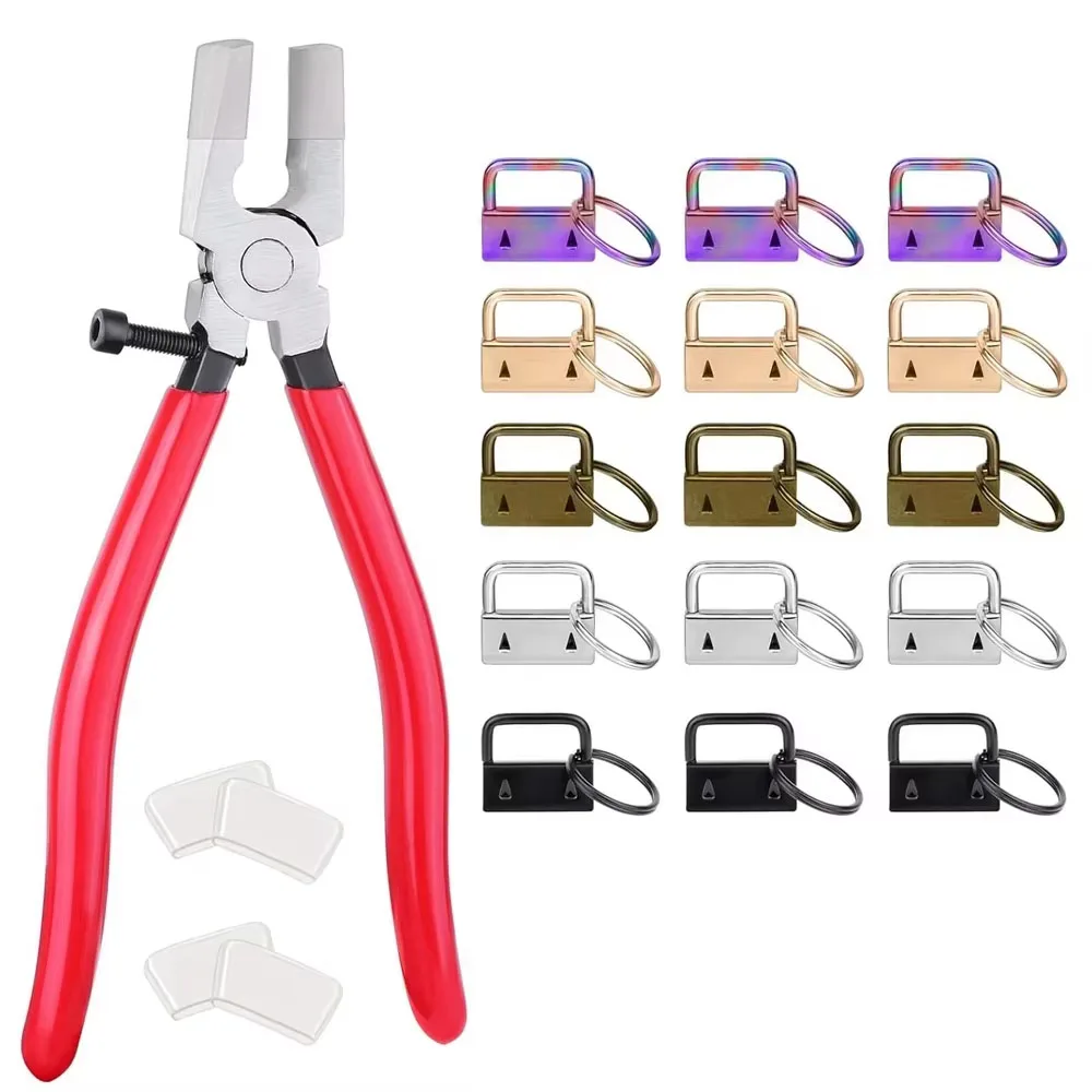 

15 шт., брелок для ключей, ремешок для ключей, брелок с плоскогубцами для ключей, инструмент для брелока и зажима для браслета, принадлежности для оборудования