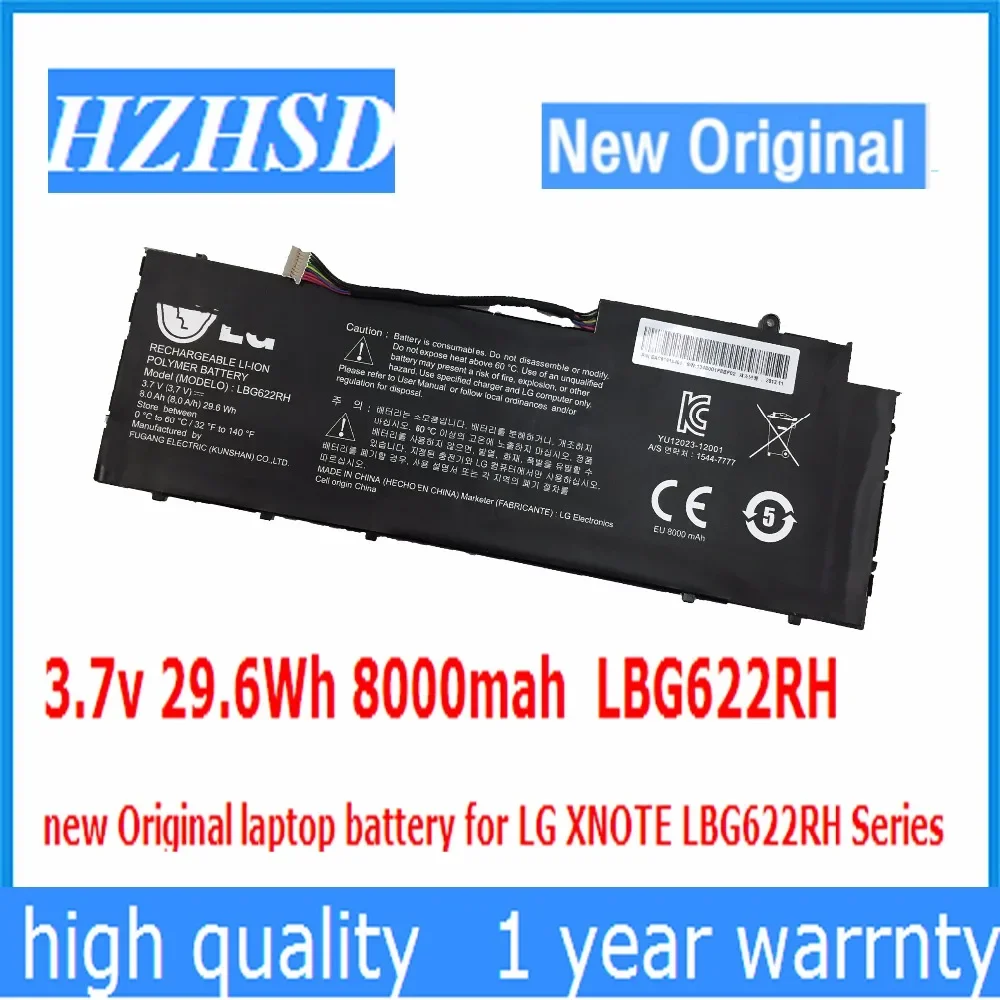 Imagem -01 - Bateria Original do Portátil para lg Xnote Série Lbg622rh 3.7v 29.6wh 8000mah Novo bateria original do portatil para lg xnote serie lbg622rh 37v 296wh 8000mah novo 01