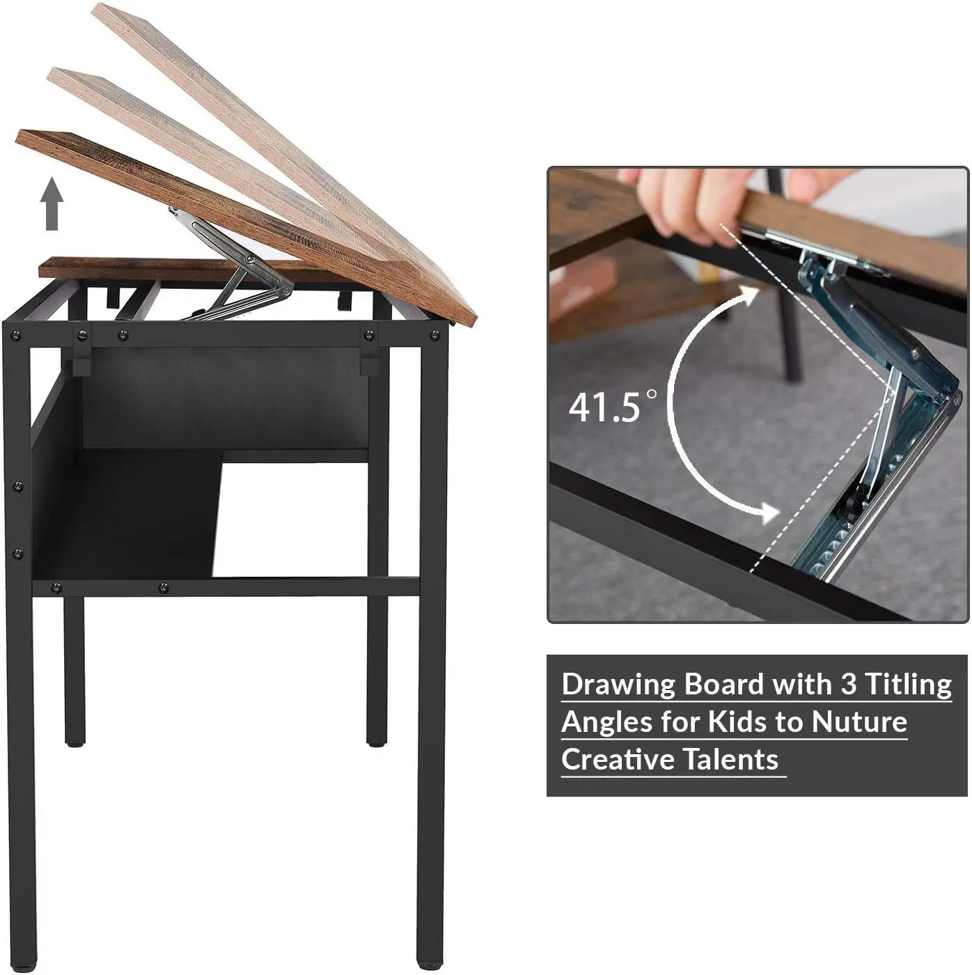 Household computer desk Simple student writing desk Cloth bag storage desk