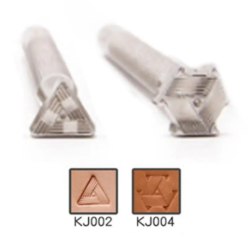 KJ002 KJ004 Two Different Stamp Set Designs, 2 Pcs For Craft Working Leather Stamps Stamping Tools