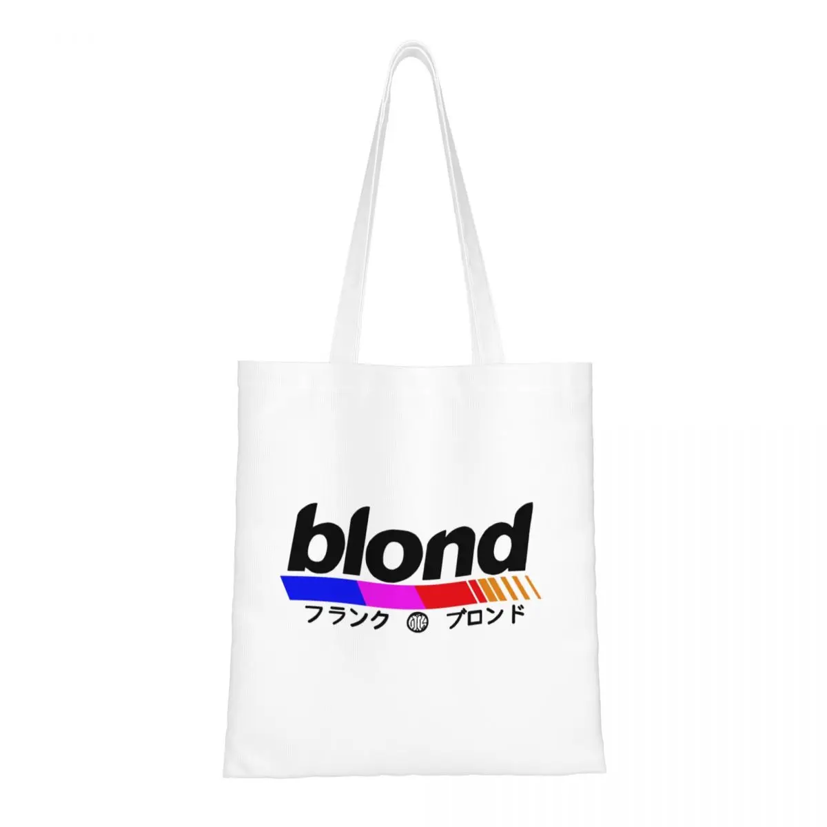 

Blonde Canvas Tote Handbag Rapper Singer Franks Oceans Shoulder Bags Large Capacity Shopper Bags for Unisex