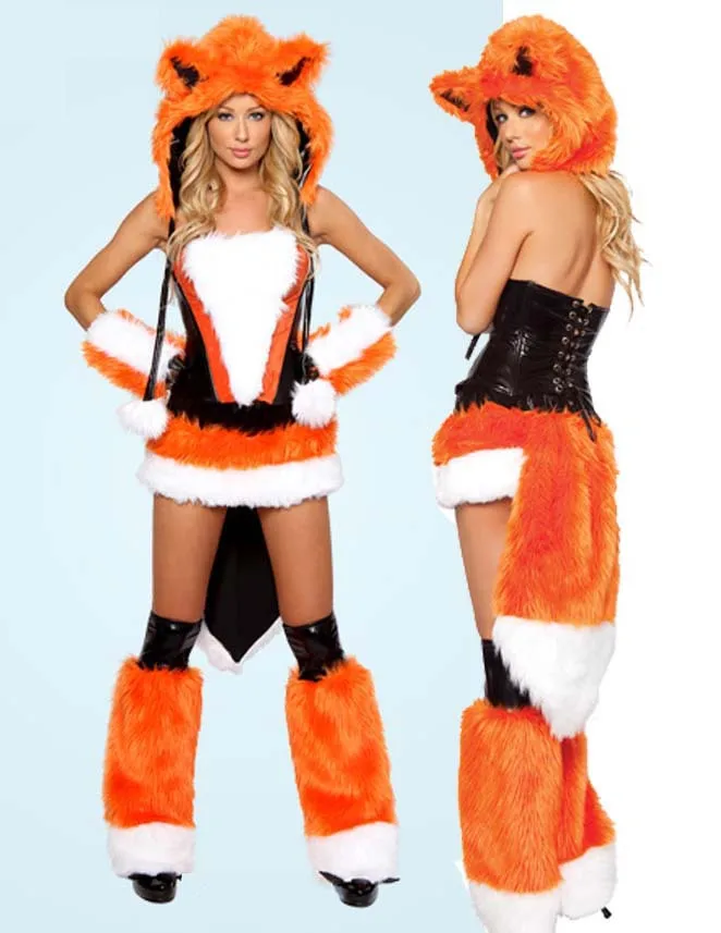 Fursuit Tier-Karneval Halloween Cosplay Party Kigurumi für Erwachsene Frauen Kleid Niedliches Plüsch-Orange-Fuchs-Maskottchen-Kostüm 2026 – Detail 6
