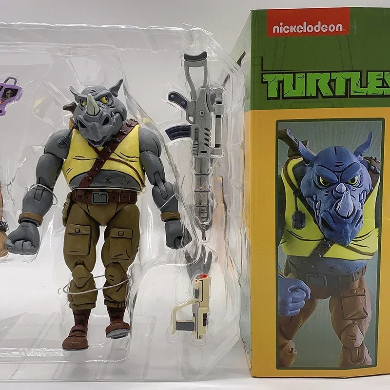 2PCS/Set NECA Shredder Michelangelo Foot Solder Donatello Krang Figure Bebop Rocksteady Turtle Figure Action Figurine Toy