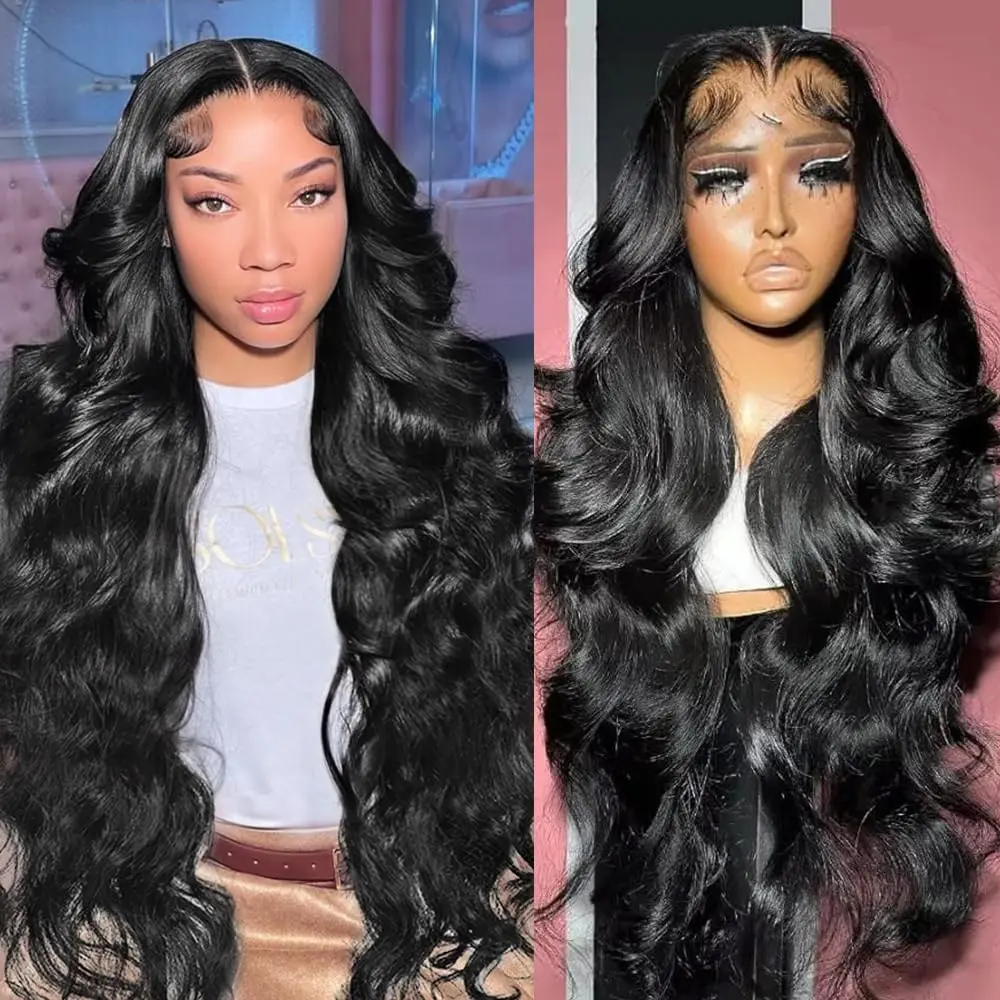 26 Inch Body Wave Lace Front Wigs Human Hair 13x4 180% Density HD Transparent Lace Frontal Human Hair Wig Pre Plucked hair