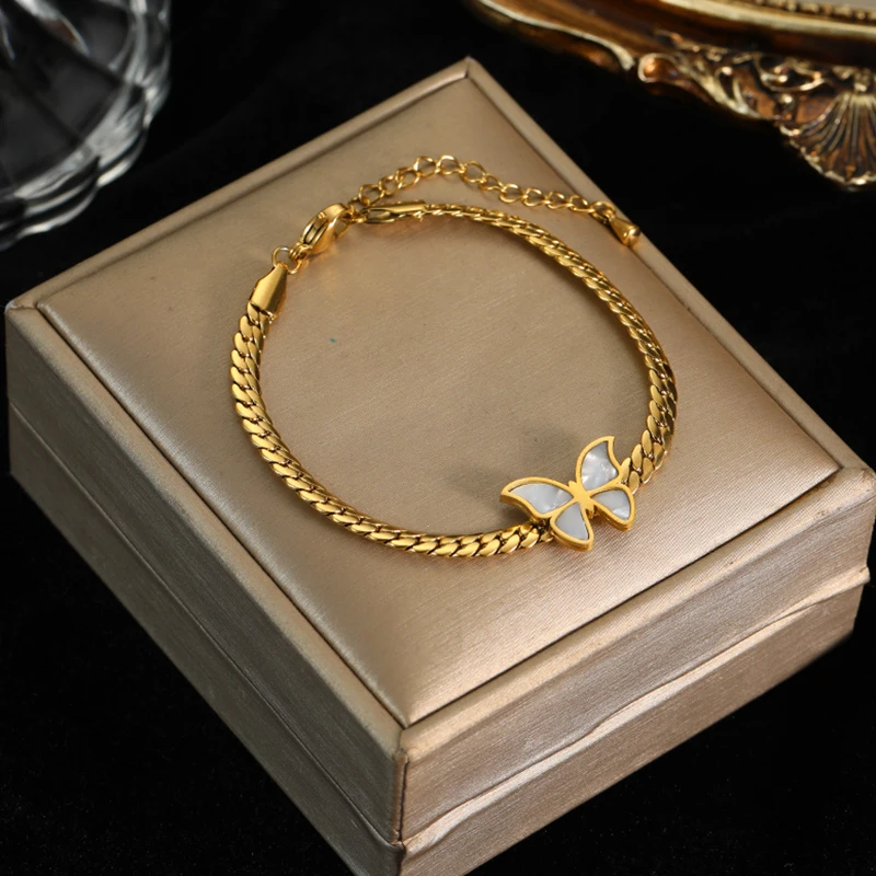 EILIECK 316L Edelstahl Blauer Zirkon Kristall Charm Halskette Ohrringe Armband Für Frauen Goldfarben Schmucksets Accessoires – Detail 5