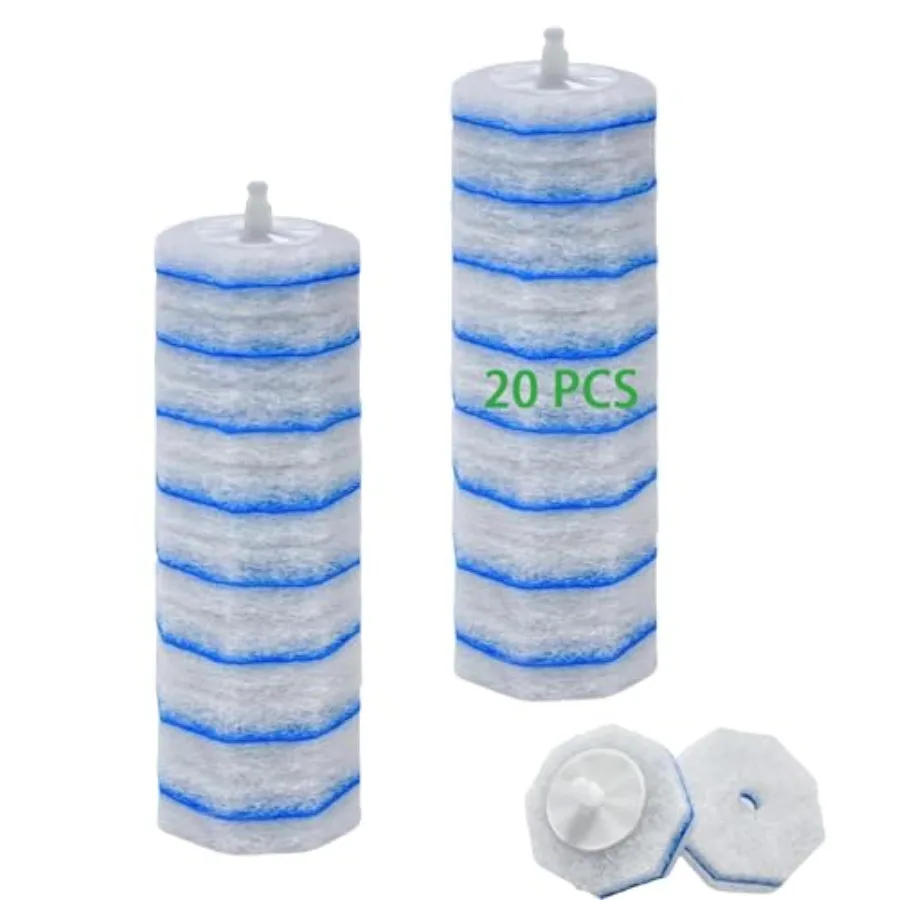 

20 Count Toilet Brush Wand Refills Fits Clorox Wand, 3X Cleaning Exclusive Upgrade Formula Disposable Toilet Bowl Wand Refills,