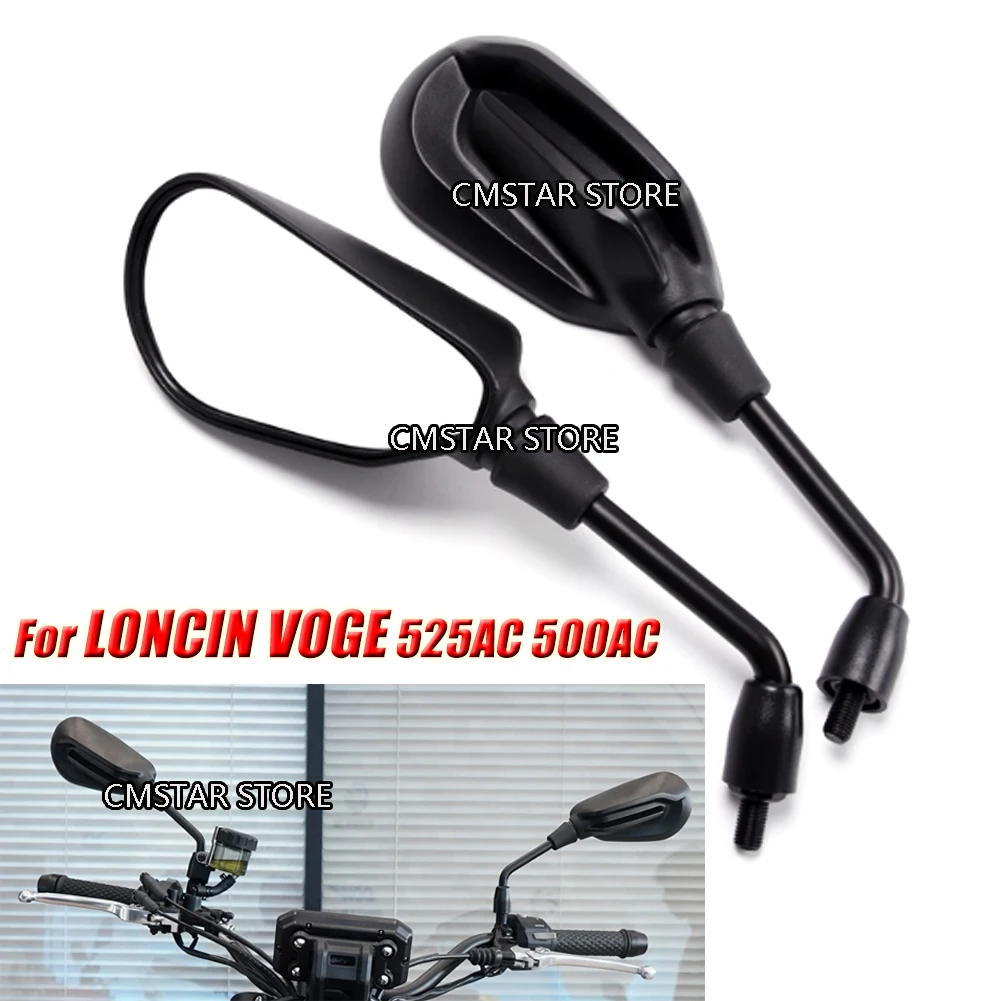 Motorcycle Left Right Rearview Mirrors For LONCIN Voge LX500-F 525AC 500AC Motorbike Side Mirrors