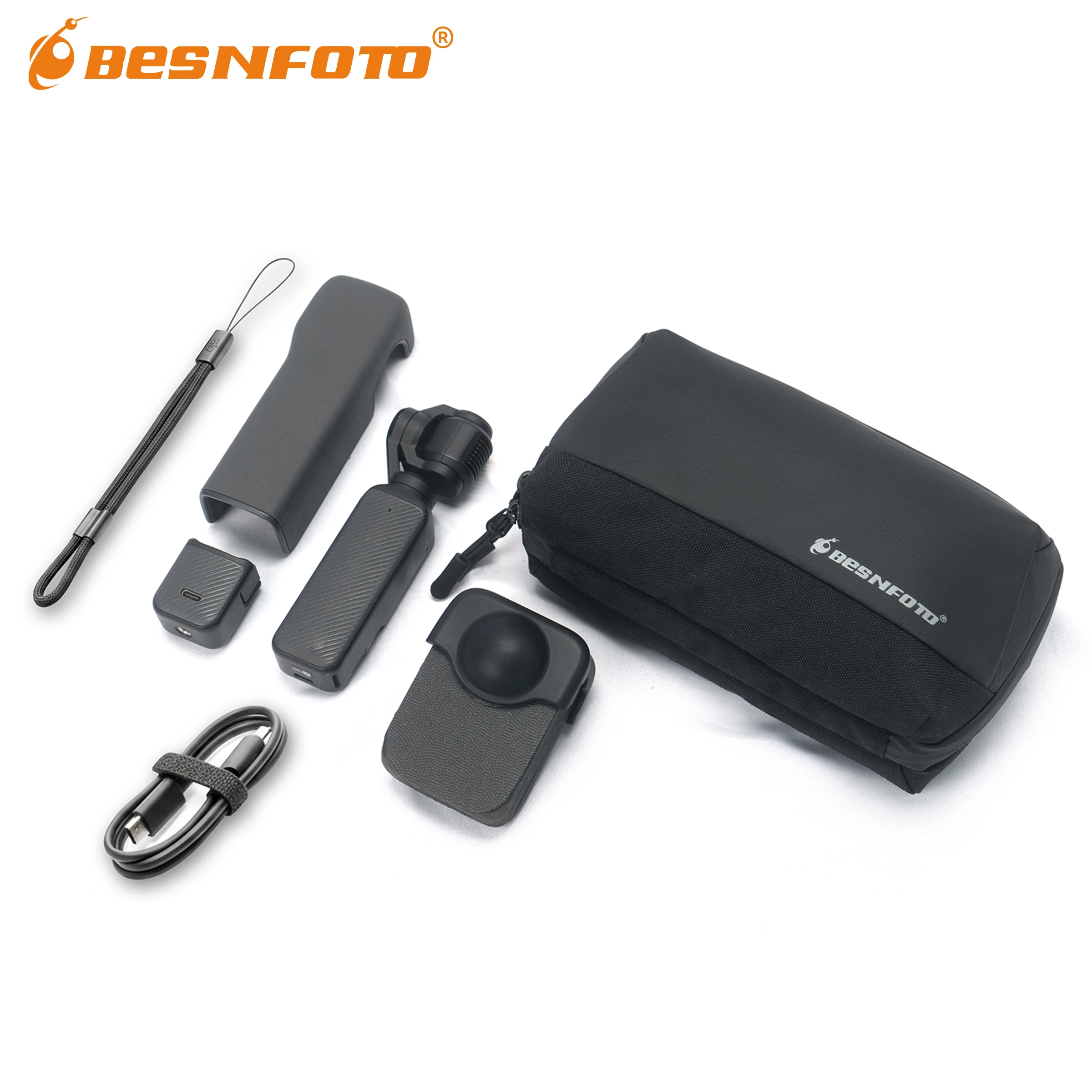 Besnfoto PK04 Bolsa de transporte para DJI Osmo Pocket 3 Diseño personalizado Estuche de fotografía portátil liviano para acceso