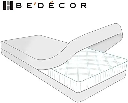 

Bedecor Set Of 2 Zippered Twin Mattress Protector Cover For 7""-9"" Depth Mattress,Fully Encased Liquid Proof Urine Pee