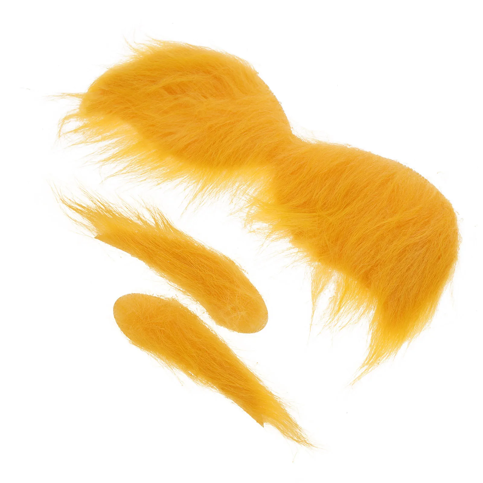 

1 set Yellow Artificial Beard Eyebrow Set Lightweight Fake Mustache For Cosplay Party Stage Performance Movie Props Carnival
