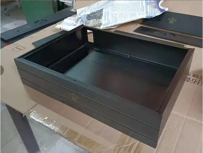 هيكل مكبر للصوت من فئة الألومنيوم الكامل ، الضميمة HiFi ، صندوق أمبير Gryphon ، 430x90x308mm