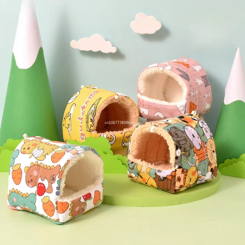 Hamster House Cozy Small Hideouts Warm Hamster Nest Guinea Pig House for Comfortable Rabbit Chinchilla Hedgehog Ferret Pet Items