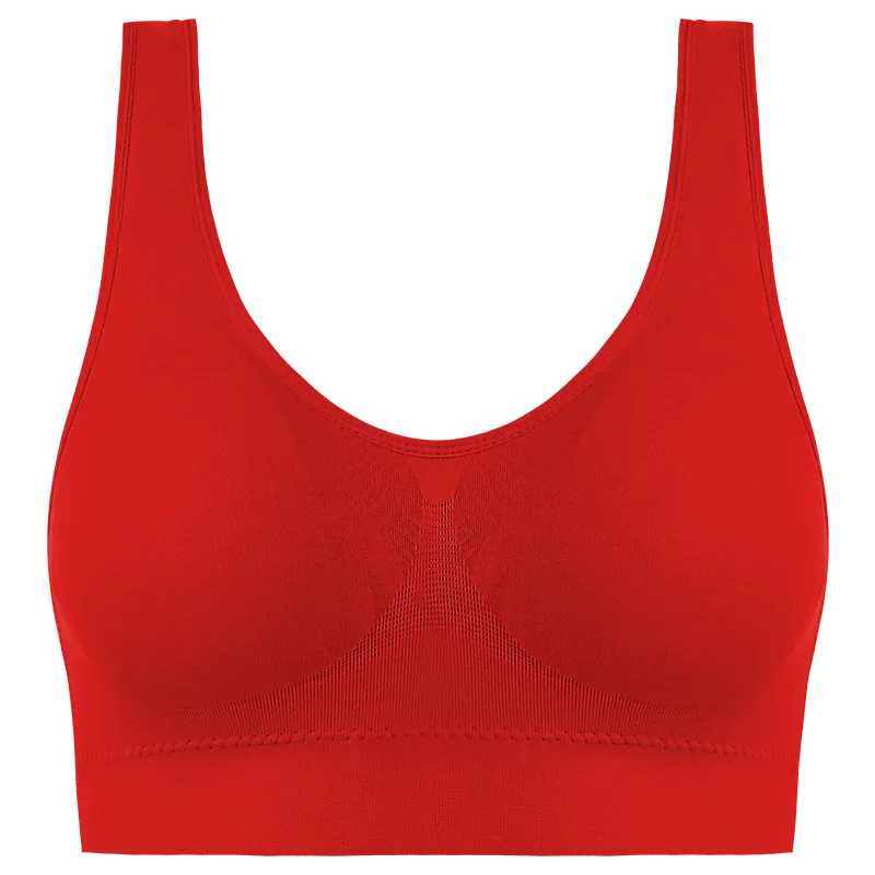

Plus Size Thin Non-underwire Bra Zero Bondage Women's Underwear Sports Yoga Wireless Vest Seamless adjustable Brassiere