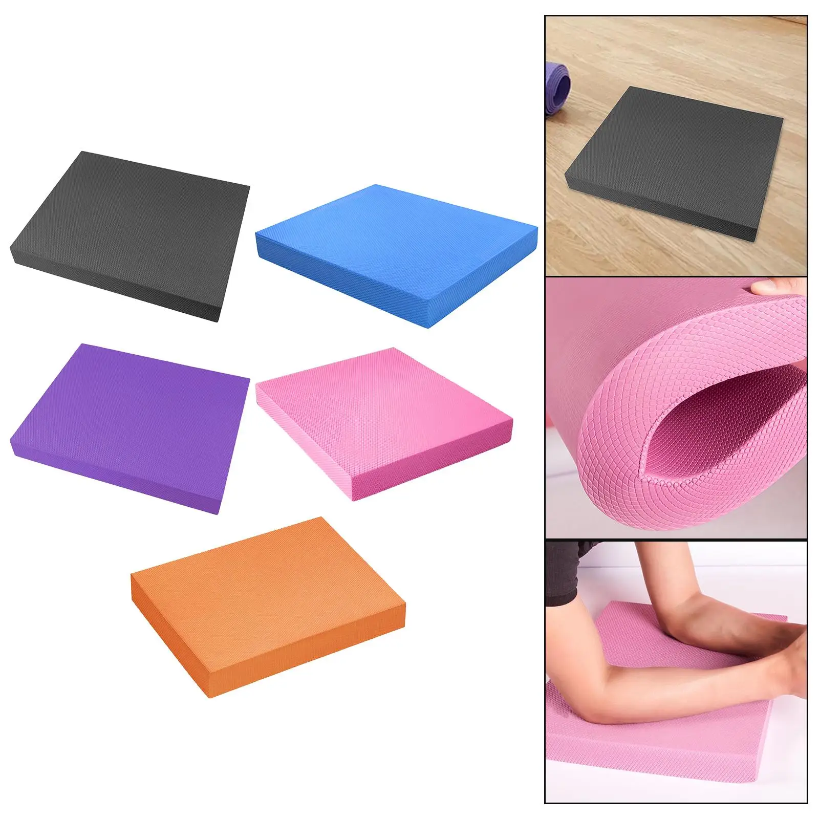 Balance Pad Non Slip Practice Yoga Pad Comfortable Yoga Mat Knee Pad Foam Mat for Home Gym Meditation Stretching Indoor Travel