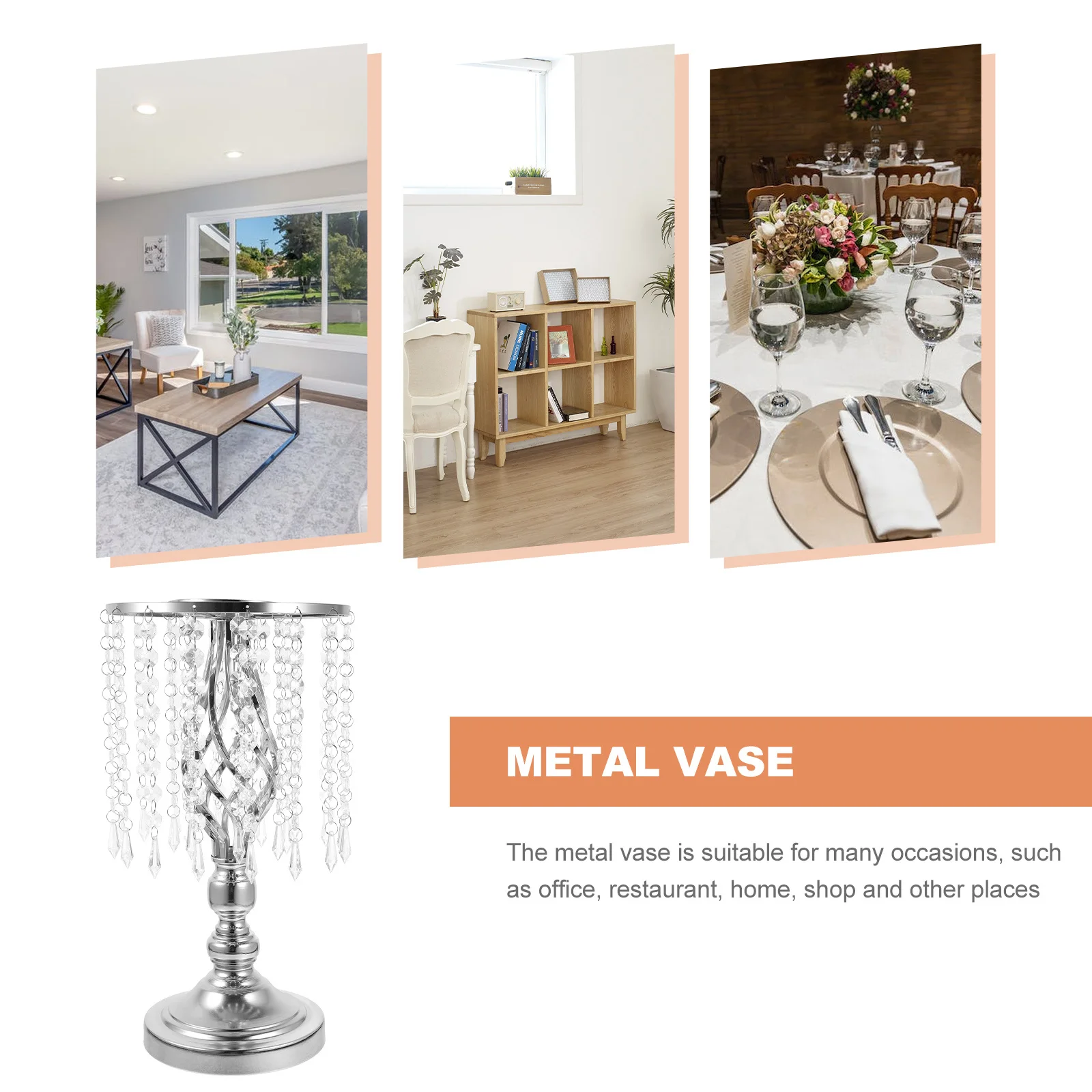 مزهرية حديدية قوية مصنوعة بحرفية جيدة للمنزل والمكتب قطع مركزية لطاولات الزفاف ومزهريات مزهرية للقطع المركزية ومزهريات الزهور المزخرفة