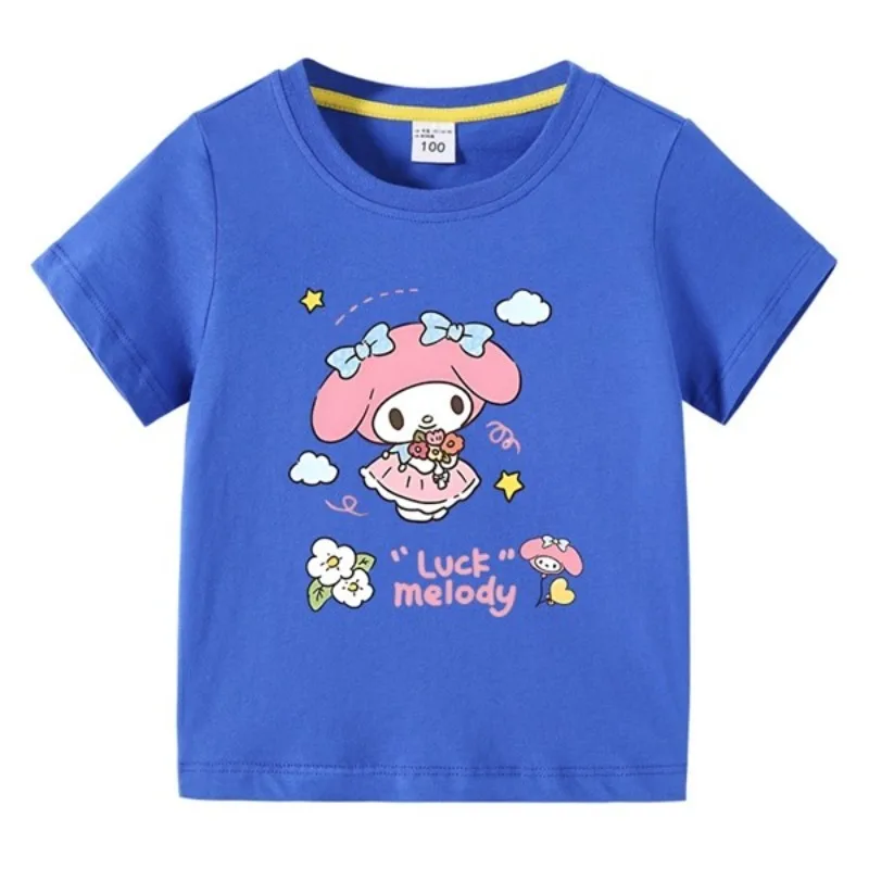 

Summer Melody Pure Cotton Printed Children's T-shirt 2026 Personalized Pure Cotton Parent Child Wear Multi Color Unisex