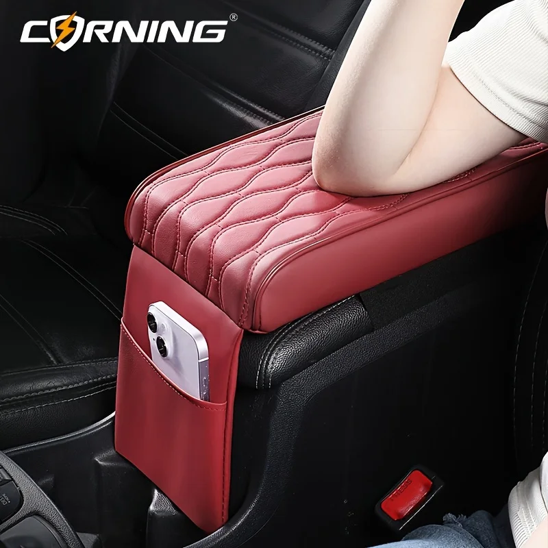 Car Arm Rest Extension Cushion Multifunctional 5CM Thicken Height Center Console Box Cushion Elbow Support Pad Car Organizer