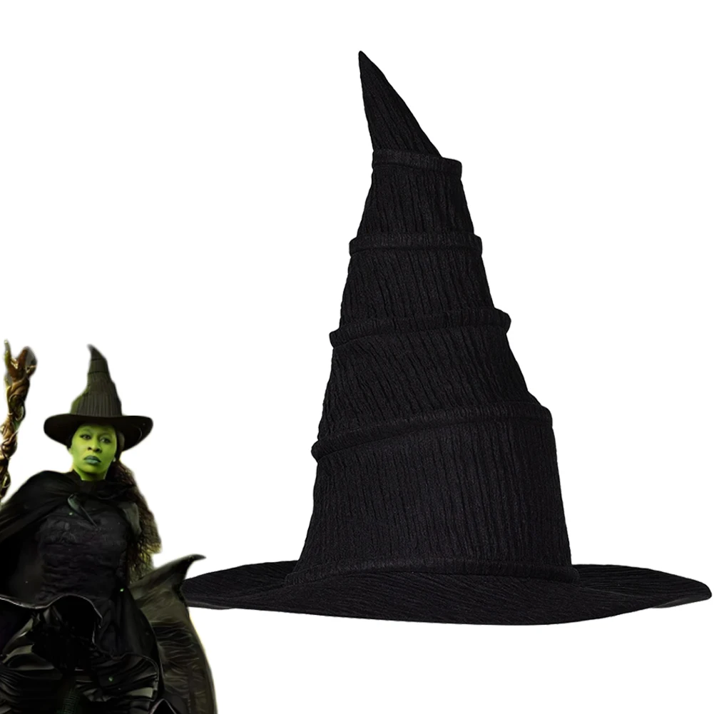 

Wiked Elphaba Witch Hat Girl Headwear 2024 Movie‎ Cosplay Fantasy Disguise Costume Accessories Adult 6 to 14 Years Roleplay Prop
