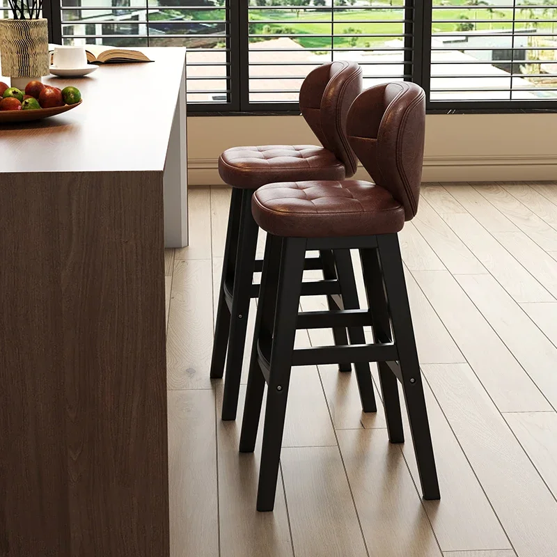 Bar chairs for home modern simple island high stools back high chairs front desk cashier American bar stool