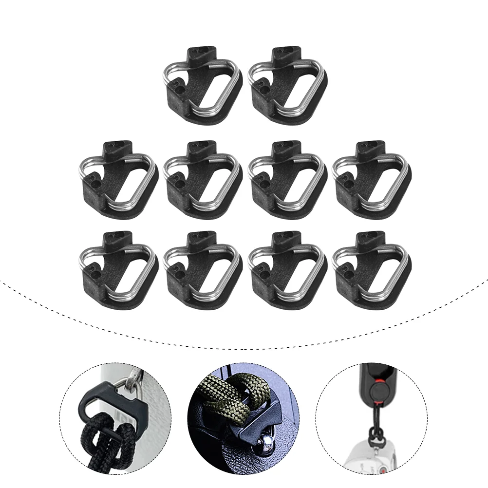 10 Pcs Strap Triangle Connector Clip Split SLR Shoulder Hook Plastic Stainless Steel Photographer Gift Practical