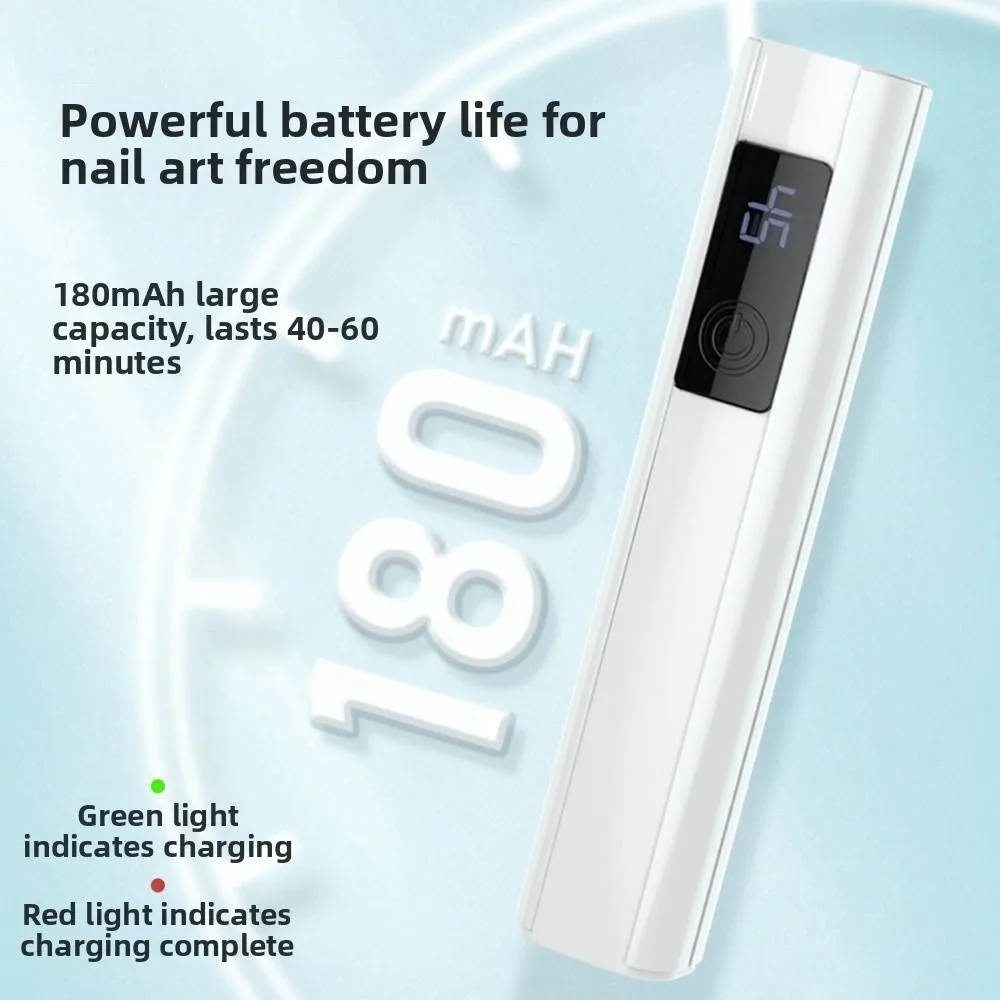 Quick Drying Mini Nail Dryer Light Single Finger 45s Timer UV Curing Light Digital Display Portable UV Light Dryer Household