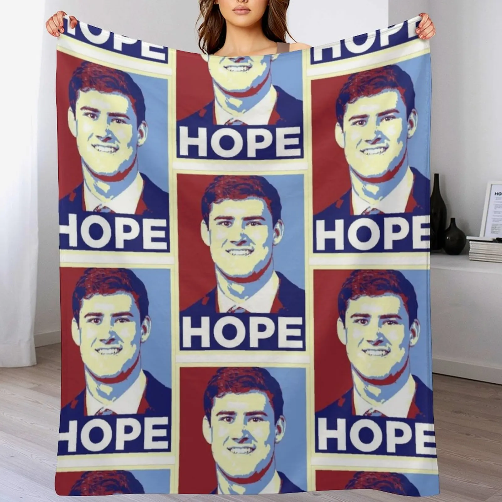 

Daniel Jones Hope New York Football Draft Pick Throw Blanket Beautifuls Bed linens Soft Plaid Tourist Blankets