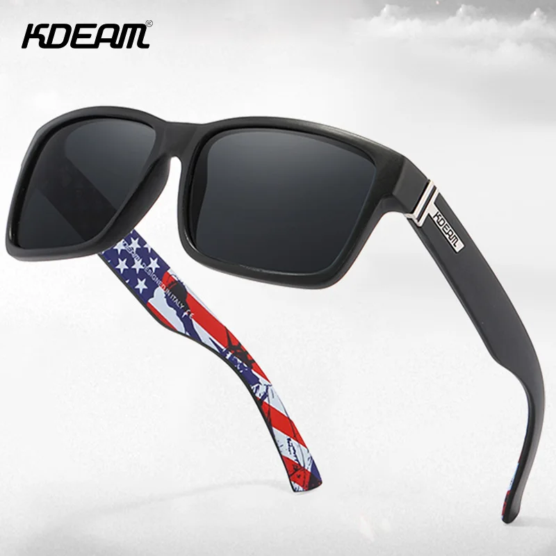 

KDEAM Sports Sunglasses Square Outdoor Colorful Sun Glasses Unisex HD Polarized Photochromic Fishing Driving Popular Sunglass