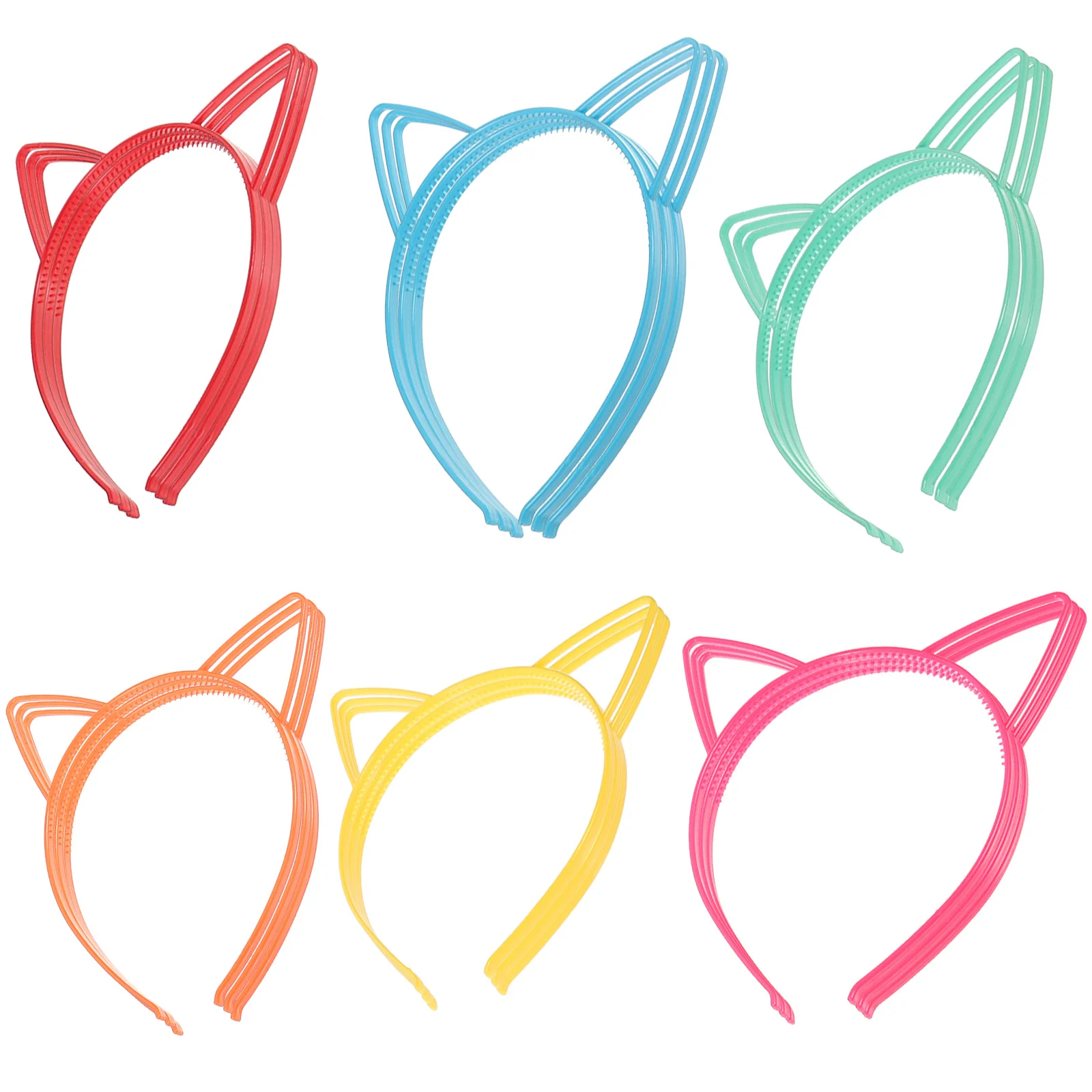 

24Pcs Children Cat Ear Hair Bands Colorful Adjustable Head Hoop Party Birthday Halloween Girls Hair Accessories