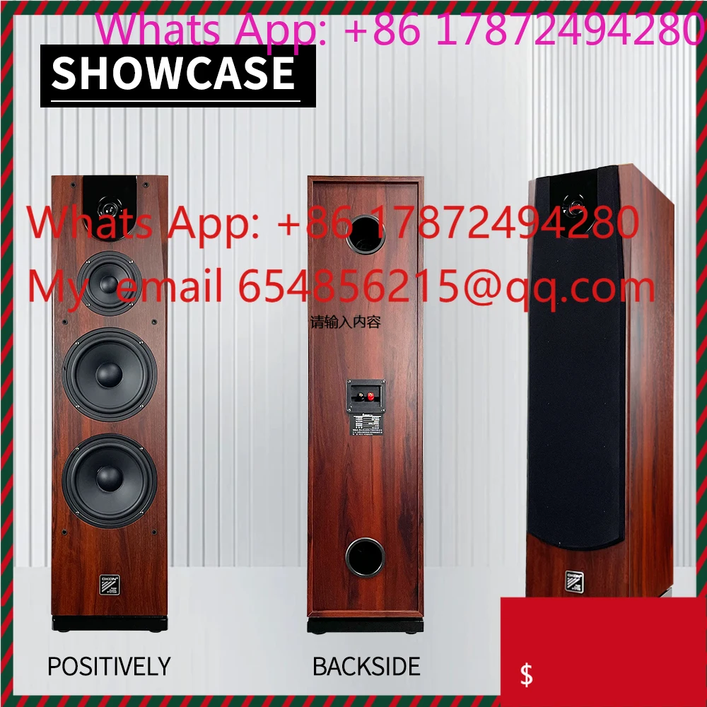 Hochwertiger Tower Level 2.0 Frontlautsprecher Wohnzimmer Drei-Wege Passiver HiFi Standlautsprecher Heim-Stereoanlage Holzlautsprecher