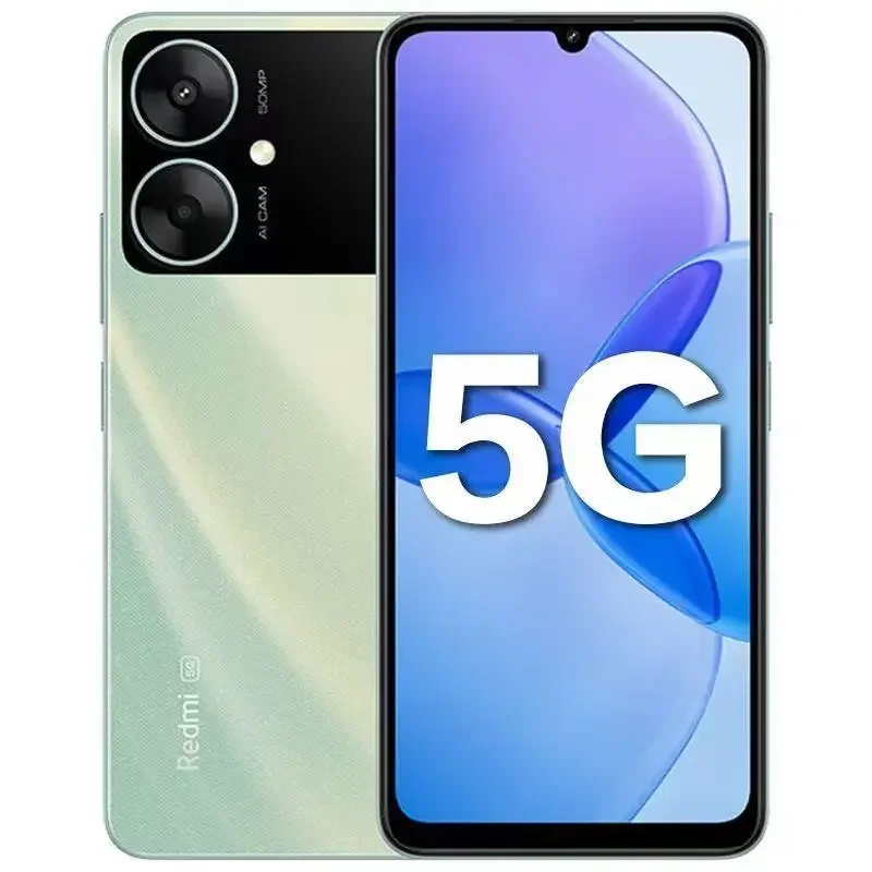 هاتف ذكي Redmi 13R 5G أصلي 4GB/6GB 128GB 5000mAh الأبعاد 6100+ 6.74 بوصة شاشة كبيرة جدًا 50MP + 5MP AI كاميرا 18 وات