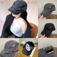 Black Gray Thug Club Embroidery Leather Patch label Baseball Cap Men Women Top Quality Outdoor Peaked Hat Adjustble Metal Buckle