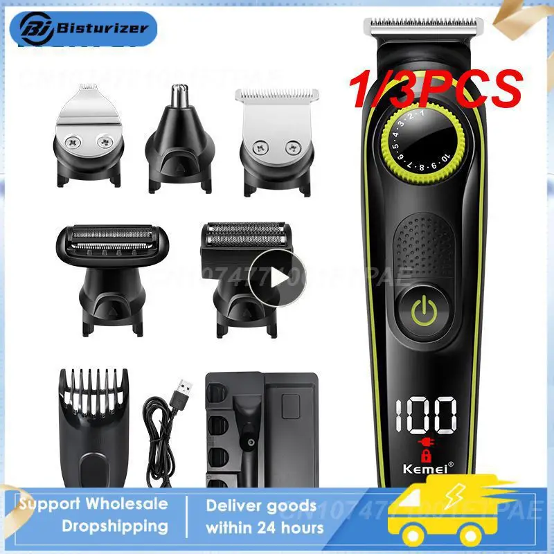 

1/3PCS Kemei 696 Electric Hair Clipper Multifunctional Trimmer Men Electric Shaver Razor Nose Trimmer Hair Cutting Machine